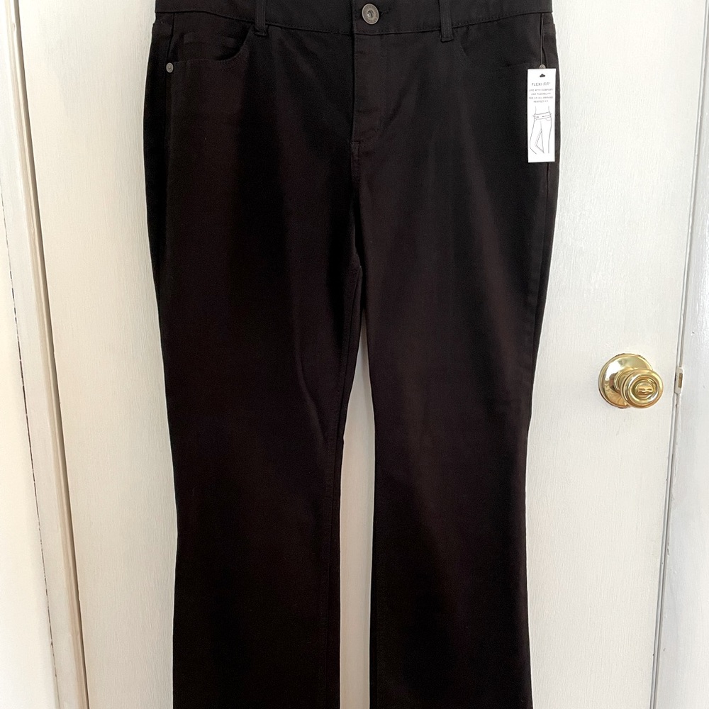 Liz Claiborne FlexiFit Black Boot-cut Jeans